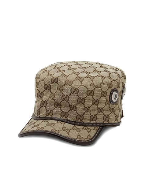 gucci military canvas hat